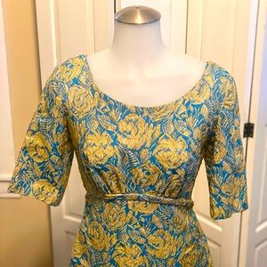 Beautiful Vintage Brocade Evening Dress